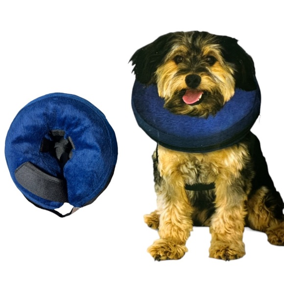 Calm Paws Protective Inflatable Collar with Calming Disk Size Small (6”- 10”) - Picture 13 of 16